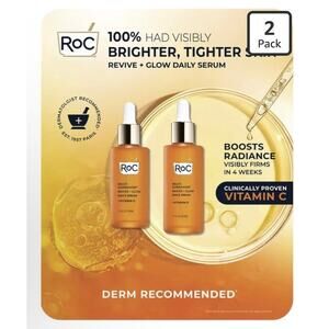 RoC Multi Correxion Revive + Glow Vitamin C Serum Set 2-Pack Brightening Firming